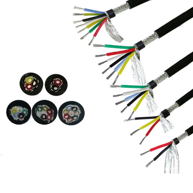 Super Soft Silicone Shielded Cable YGCP2-8 Core 0.3 0.50.75mm Tinned Copper Core High Temperature Resistant Wire
