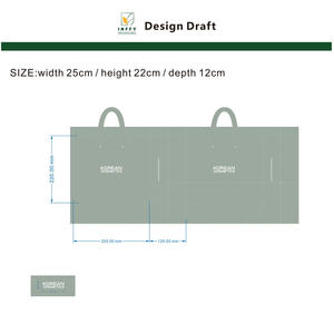 Sac en papier kraft vert imprimé sur mesure avec poignée en corde, recyclable, biodégradable, emballage pour achats, sacs cadeaux avec votre propre logo - Product Image 6