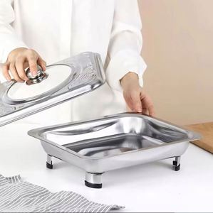 Calentador de Alimentos Comercial Directo de Fábrica para Hotel, Plato de Buffet de Acero Inoxidable para Restaurante con Tapa y Plato, 50 Unidades para Uso en Fiestas - Product Image 3