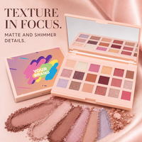 Palette de fards à paupières imperméables 18 couleurs, étiquette privée, logo personnalisé, Beauty Glazed pour un look naturel