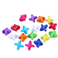Perles colorées en plastique à gros trous, à remontée rapide, pour dreadlocks, bijoux capillaires, perles intercalaires pour tresses, perruques et accessoires capillaires DIY