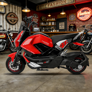 Motocicleta Eléctrica DANNI T7 200 Roja y Negra, Moderna, 72V 80km/h, de Litio, sin Escobillas, de Alta Velocidad, para Carreras Urbanas - Product Image 5