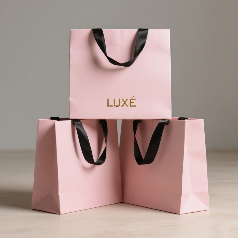 Personalized Paper Bag With Full Print Logo For Business Promotions And Custom Packaging Solutions