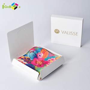 Creative Art Paper Clothes Gift Silk Scarf Box with Logo Printing