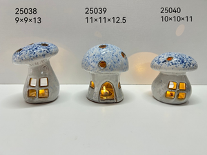 <span class=keywords><strong>Casa</strong></span> in ceramica con LED o portacandele per decorazione da tavolo Tealight per oggetti decorativi primavera e pasqua - Product Image 3