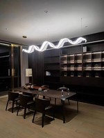 Lampe suspendue longue pour bars de cuisine SIMIG, style nordique moderne, LED, or, luxe, grand lustre en acrylique