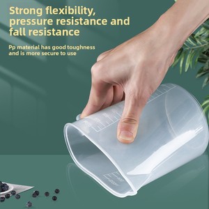 Bộ cốc đo bằng nhựa không thể phá vỡ, Bình đo cấp thực phẩm, có thể xếp chồng và an toàn cho máy rửa chén, tuyệt vời cho dầu, giấm, nhiều hơn nữa - Product Image 3