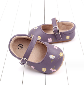 Chaussures plates Mary Jane florales à semelle souple pour bébés filles, idéales pour les premiers pas, les mariages et les cérémonies – Vente en gros à prix réduit - Product Image 4