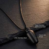 Collier pendentif urne miniature pour cendres, forme classique de pot, en acier inoxydable, hermétique, durable, étanche, discret, pour animaux de compagnie