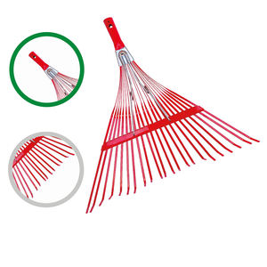 22 dents jardin cour outils de nettoyage feuille râteau tête métal feuilles râteaux outil agricole - Product Image 1