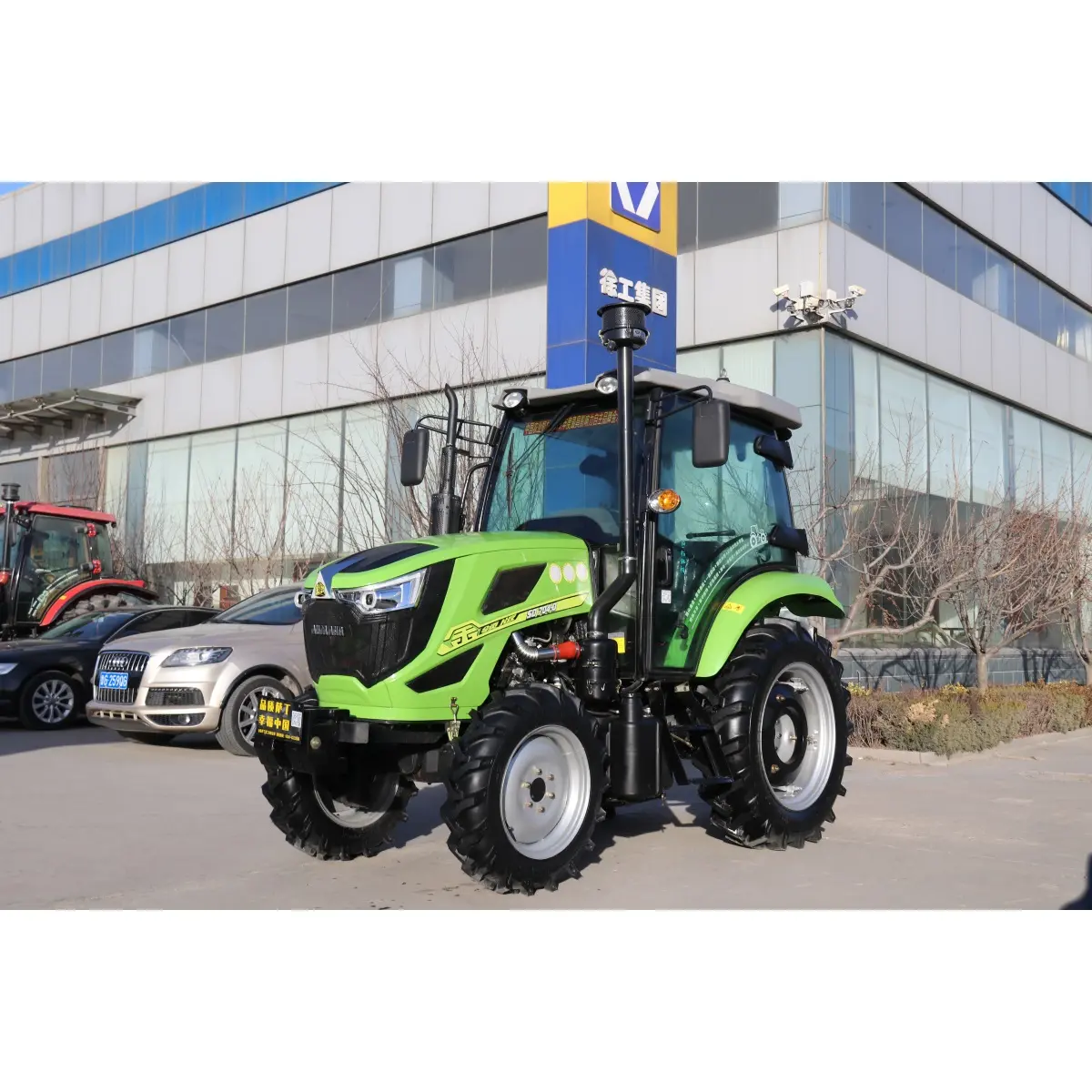 Hot Koop Mini 4X4 40hp Wiel Tractor Tracktors 4 Wielen Drive Farming Tractor Met Voorlader Te Koop