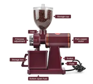 Machine de moulin à café durable de moulin à café électrique commercial de qualité supérieure à vendre