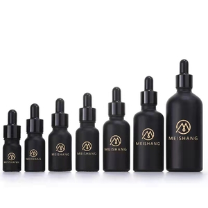 Flacon <span class=keywords><strong>Cosmétique</strong></span> Noir Givré <span class=keywords><strong>pour</strong></span> Huiles Essentielles, Meilleures Ventes, 5 ml, 10 ml, 15 ml, 30 ml, 50 ml, 100 ml, Avec Pipette Graduée et Emballage en Carton - Product Image 1
