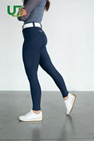 Nouveaux pantalons d'équitation en silicone bleu marine RTS pour femmes, collants d'équitation, jodhpurs, leggings d'équitation avec poche