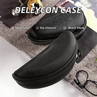 Étui rigide noir pour lunettes de soleil, protection EVA pour lunettes, fermeture éclair, pochette portable pour lunettes