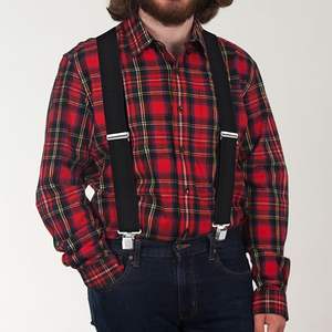 <span class=keywords><strong>Bretelles</strong></span> classiques robustes pour hommes <span class=keywords><strong>de</strong></span> 1 pouce <span class=keywords><strong>de</strong></span> large, clips robustes, dos en X, <span class=keywords><strong>travail</strong></span> élastique réglable - Product Image 2