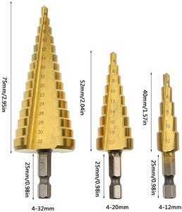 WY Pagoda Core Center Drill <strong>Bit</strong> <strong>Set</strong> 3/8&quot; Shank Metric Drilling <strong>Hex</strong> - Product Image 1