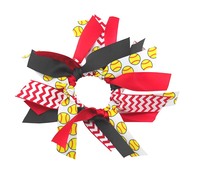 Football Ruban Cheveux Chouchous Softball Ponytail Holder Gymnastique Cheveux Cravate Danse Banderoles Sport Arcs