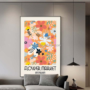 <strong>Large</strong> Original Watercolor Wall Art Painting Northern Europe Style Digital Printing Aluminum Alloy <strong>Frame</strong> LED Optional for House - Product Image 2