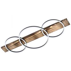 PLAFONIERA LED BOYAL NERA E MARRONE ANTIQUA - 2X12W 1X12W 2x1700lm 3000K - Product Image 1