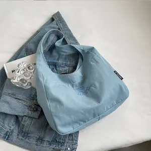 2024 New diagonal tote bag with custom printed logo cotton tote bag handles shopping