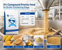 Aliment composé de haute qualité SAIK à 5 % pour la phase de poussage des poulets de chair et favorisant la croissance et le développement des poussins de chair