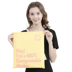 Biodegradable Plastic Packaging For Clothes Polymailer Bag Custom Logo Print Eco Friendly Mailer Poly Shipping Bag For Clothing