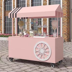 Chariots à fleurs en fer blanc pour décorations de mariage, joli chariot à bonbons <span class=keywords><strong>romantique</strong></span> avec fonction détachable, cour extérieure, hôtel - Product Image 3