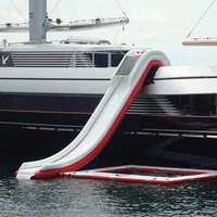 Toboggan gonflable géant pour bateau gonflable Toboggan pour bateau ponton Toboggan Sea Party Water Park Equitment for Yacht Boat