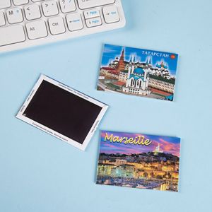 Aimant de réfrigérateur personnalisé en fer blanc, imprimé avec un monument urbain, souvenir de voyage, cadeau décoratif en métal, article de collection pour boutique touristique, vente en gros - Product Image 2