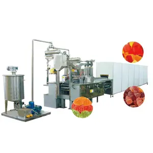 PLC mesin beruang Gummy lembut 2023 permen jeli membentuk garis produksi buah dan permen campuran sayuran mesin untuk es krim