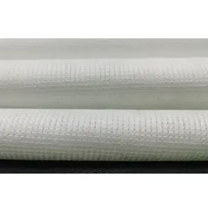 Proveedor de tela de poliéster 150 Gsm, tejido no tejido 100% de punto, tela de poliéster reciclada blanca, gran oferta