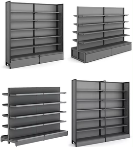 Supermarket <strong>Shelves</strong> Single Sided Display Rack <strong>with</strong> Steel Frame for Retail Store Commercial Use - Product Image 2