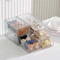 Organizador de Almacenamiento Transparente de 3 Niveles con Cajones, Organizador de Escritorio de Acrílico Transparente Personalizado para Oficina, Organizador de Almacenamiento con Cajones
