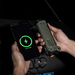 Có thể gập lại có thể sạc lại đèn làm việc dẫn ánh sáng khẩn cấp với SOS báo động, ngân hàng điện, cửa sổ Breaker, dây an toàn cắt - Product Image 2