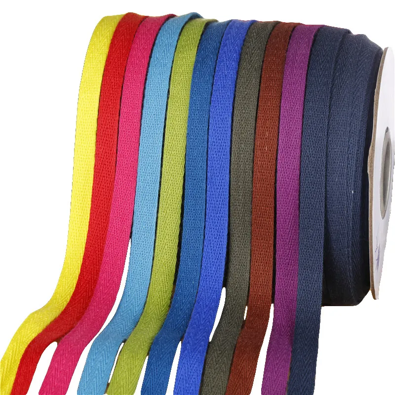 Yiwu Factory Wholesale Low Price Cotton Webbing Herringbone Twill Cotton Bias Tape For Bags and Garments