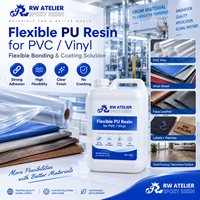 Résine PU Flexible RW ATELIER pour PVC Vinyle, Adhérence Forte, Finition Transparente pour Films, Simili Cuir, Étiquettes, Solutions de Revêtement de Sol