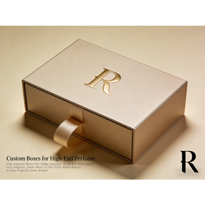 Boîtes personnalisées pour l'emballage, boîte à parfum de luxe en or avec logo en feuille d'or, emballage cadeau pour les cosmétiques parfumés - Product Image 6