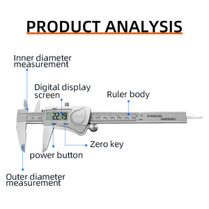 Ip54 Kỹ Thuật Số <span class=keywords><strong>Caliper</strong></span> Kim Loại Không Thấm Nước Thép Không Gỉ 150Mm 6 "Độ Chính Xác Cao Điện Tử Kỹ Thuật Số Vernier <span class=keywords><strong>Caliper</strong></span> Toolsip54 WA - Product Image 4