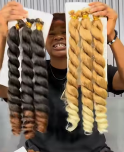 Cheveux à tresser personnalisés 6x Docean French 20 pouces, boucles spirales, 340g/paquet, ondulations souples et rebondissantes, pour femmes noires, fibre japonaise - Product Image 2