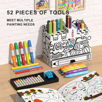 Mideer MD4177 Ensemble de peinture pour enfants Tout-petit Bébé Élève Fournitures d'apprentissage Outils de peinture artistique Boîte cadeau Boîte d'artiste