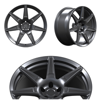 Rines Monobloque Forjados LEAD de 16-24 Pulgadas, Diseño Cóncavo en Color Gris Metálico, 5x114.3 5x120 5x130, Aleación de Aluminio para Mustang GT500, BMW, Audi