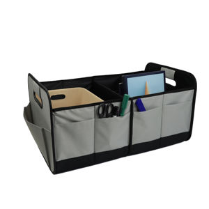 Organisateur de coffre de voiture pliable en matériau Oxford de grande capacité de stockage Oxford noir OEM - Product Image 5