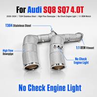 Tubo de Escape de Alto Flujo OEM SS304 para Audi SQ8 SQ7 4.0T 2020-2024, Mejora de Potencia, Sin Luz de Advertencia en el Tablero, Tubo de Escape Deportivo