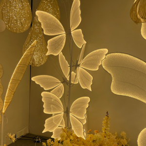 <span class=keywords><strong>Hot</strong></span> bán M524 khổng lồ Light-Up Led bướm đạo cụ hiện đại cổ điển nhân tạo bướm cho trang trí đám cưới và đường dẫn - Product Image 2