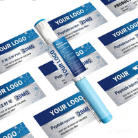 Étiquettes personnalisées holographiques pour stylos d'injection de peptides de 3 ml, autocollants en vinyle imperméables et auto-adhésifs pour l'emballage pharmaceutique
