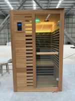 Promo Panas Sauna Inframerah Kayu Solid 1 Orang dengan Panel Kontrol Komputer, Daya Listrik, Modern untuk Rumah, Uap Kering, Kayu Hemlock