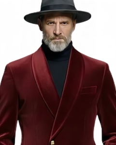 Veste de Costume Formelle Rouge Bordeaux Luxe Élégante Coupe Slim Douce pour Soirée - Product Image 6