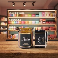 Autocollants personnalisés de luxe en or noir pour pots de bougies parfumées, papier artistique imperméable, autocollants adhésifs recyclables pour l'emballage
