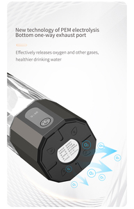 Yenvqee 6000ppb LED hiển thị cấp thực phẩm PC kết nối chai nước khoáng Hydro Máy phát điện nước với Vent Hydro chai - Product Image 4